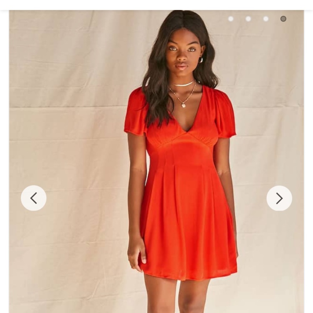 Forever 21 Red bell sleeve Fit & Flare Mini Dress!